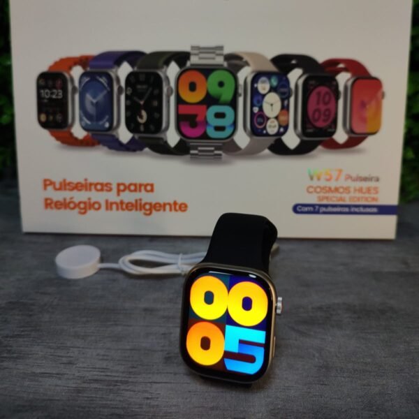 Relógio Inteligente Basik Prime W57 Pro Max com 7 pulseiras
