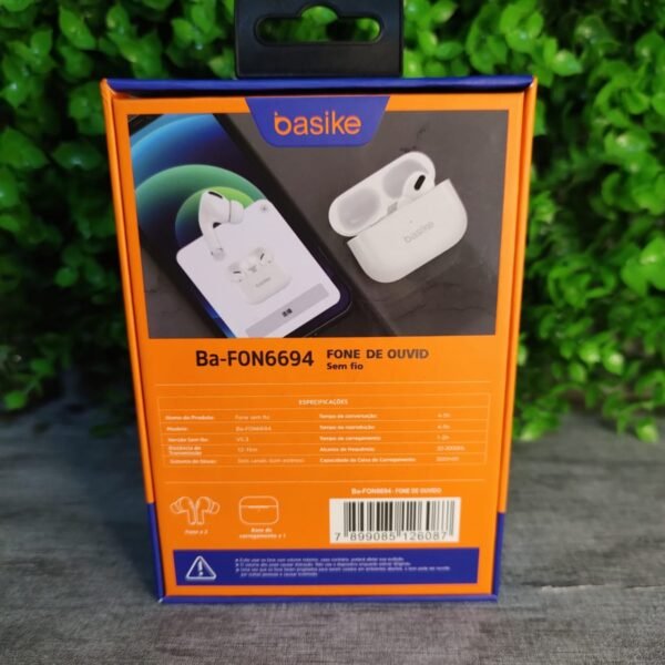 Fone de Ouvido Bluetooth TWS Basike Ba-FON6694