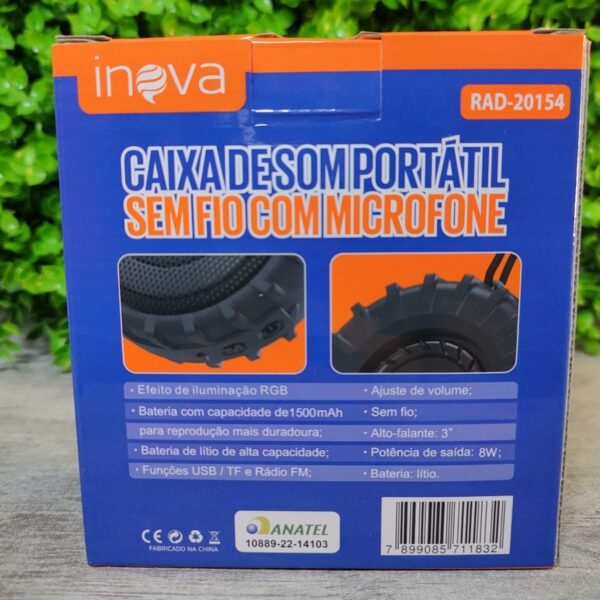 Caixa de Som Bluetooth Inova RAD-20154