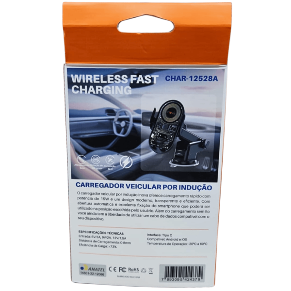 Carregador Rápido Sem Fio - Wireless Fast Charging CHAR-12528A - Imagem 3
